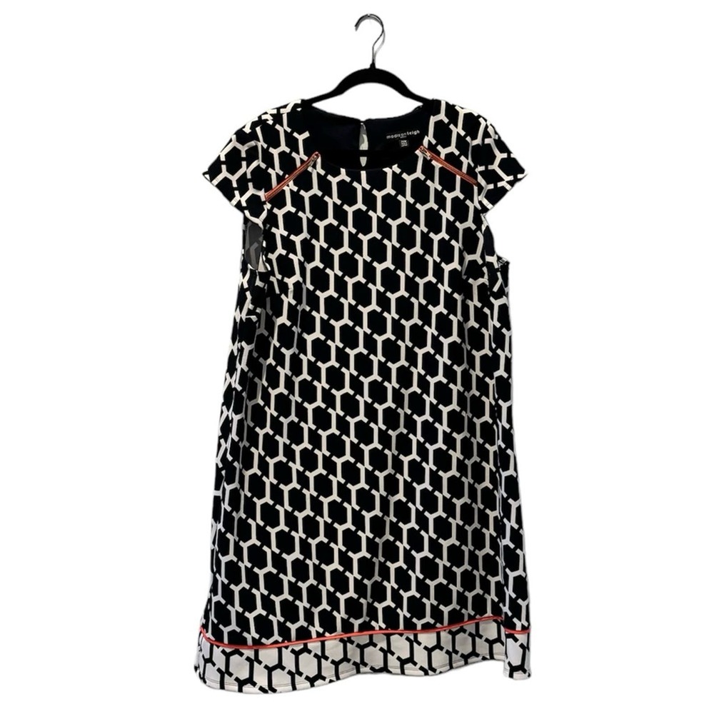 Madison Leigh Cap Sleeve Dress | Geometric Design | 20W